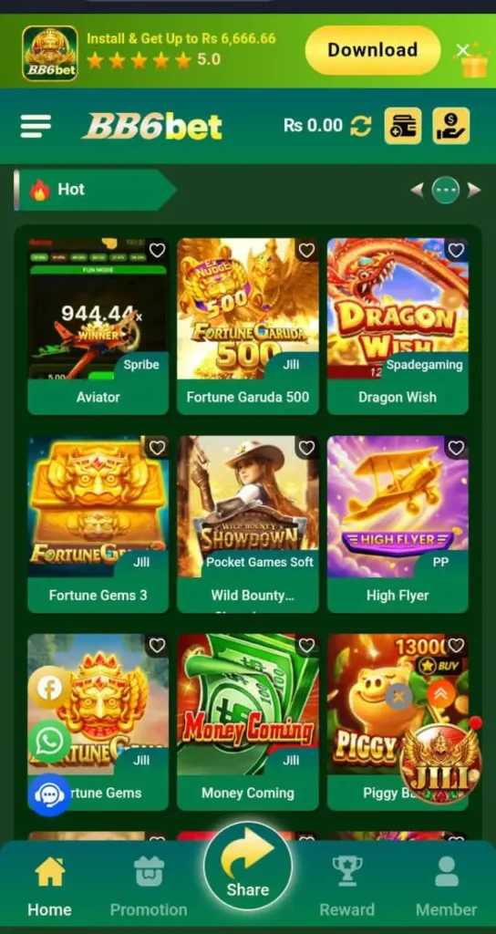 BB6 BET Game Download